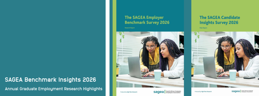 SAGEA Employer Benchmark and Candidate Insights 2026 report cover images on SAGEA branding